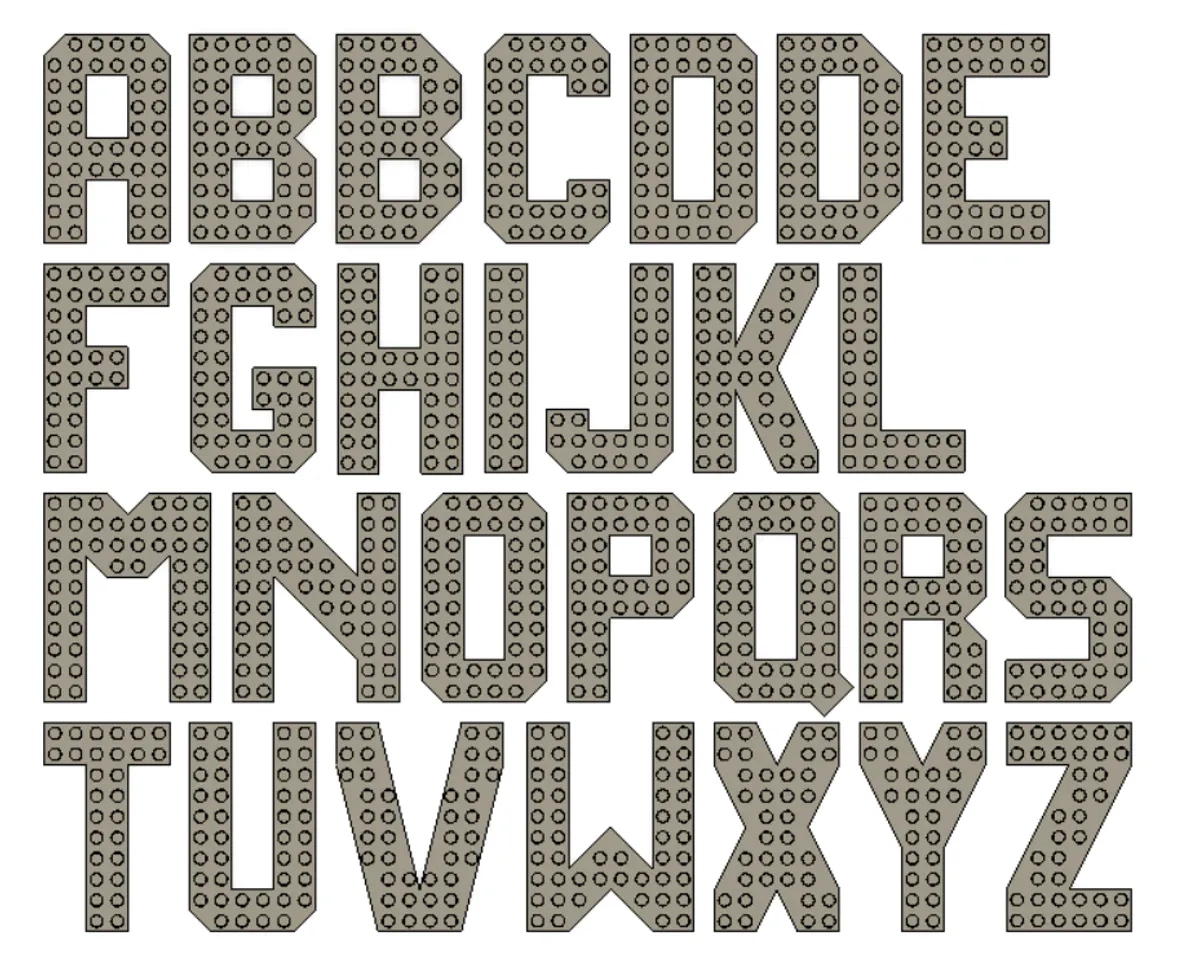 Lego Compatible Alphabet And Digitschleeblatt | Download Free for Lego Alphabet Letters Printable Free