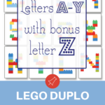 Lego Duplo Alphabet Cards {Freebie!}   One Beautiful Home Throughout Free Printable Lego Alphabet Letters
