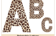 Leopard Safari Alphabet Clip Art Letters A-Z Numbers 0-9 – Etsy in Animal Print Alphabet Letters Printable