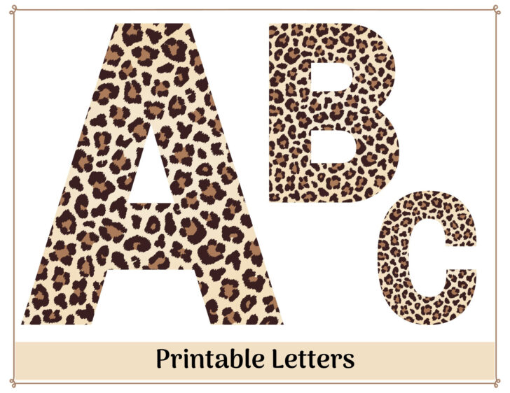 Animal Print Alphabet Letters Printable