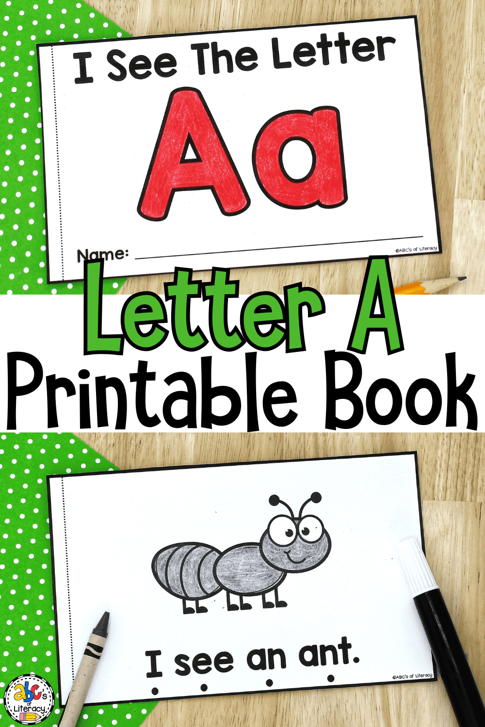 Letter A Book in Alphabet Books For Preschool Printable