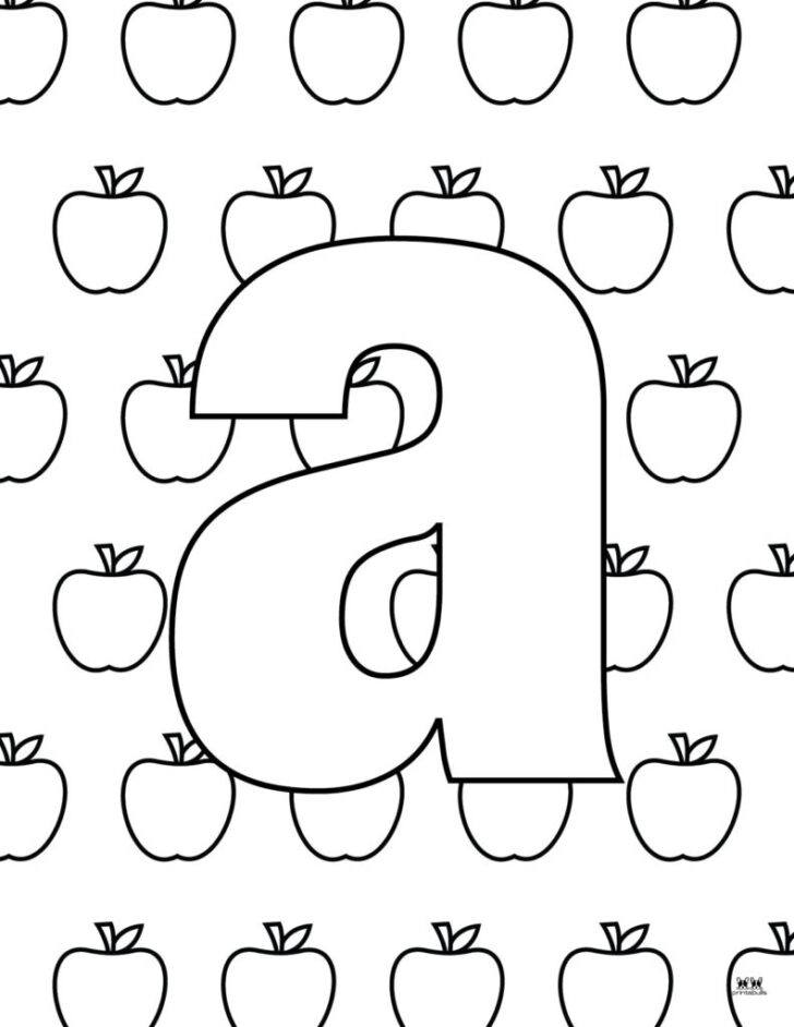 Lower Case Alphabet Coloring Pages Free Printable