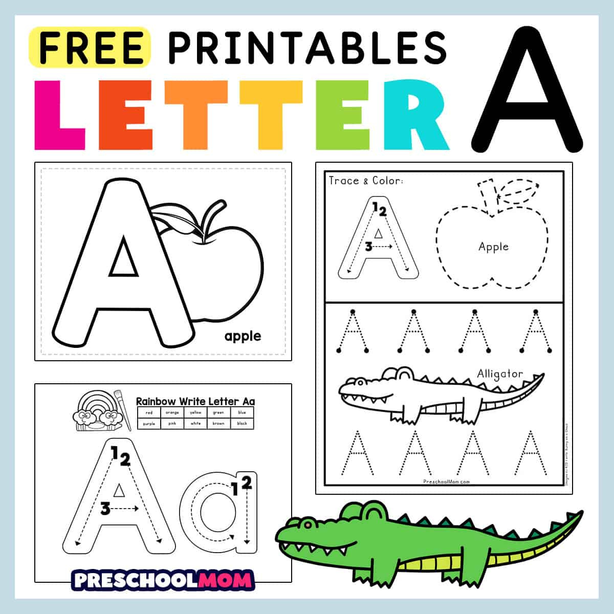 Letter A Preschool Printables - Preschool Mom inside Free Printable Alphabet Activities For Preschoolers