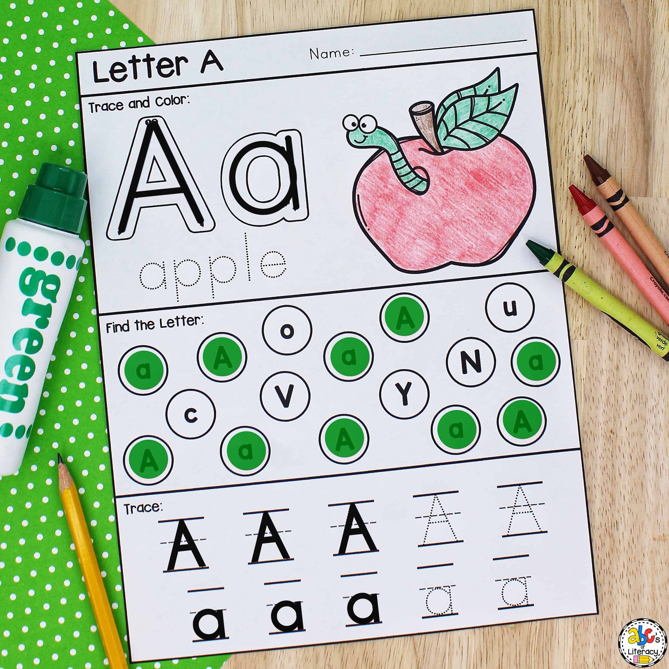 Letter A Printable: Preschool Worksheet For Letter Recognition inside Alphabet Activities For Preschoolers Printable Free