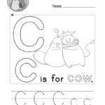 Letter C Alphabet Activity Worksheet   Doozy Moo Regarding Printable Alphabet Letters C
