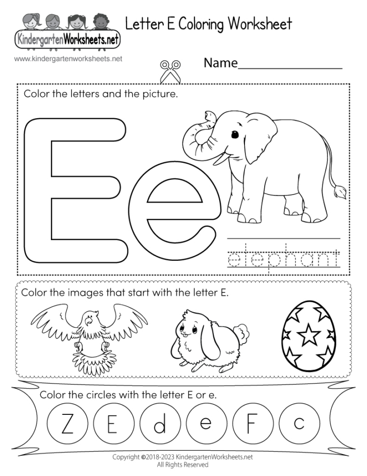 Printable Alphabet Kindergarten Worksheets