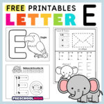 Letter E Preschool Printables   Preschool Mom Throughout Printable Alphabet Letter E