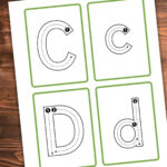 Letter Formation Cards (Free Printable Set) Regarding Alphabet Tracing Cards Printable