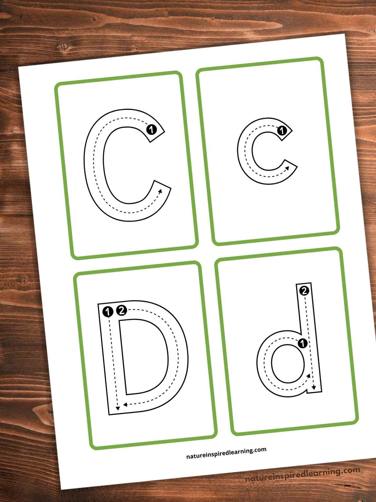 Letter Formation Cards (Free Printable Set) regarding Alphabet Tracing Cards Printable