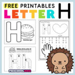 Letter H Preschool Printables   Preschool Mom With Printable Alphabet Letter H