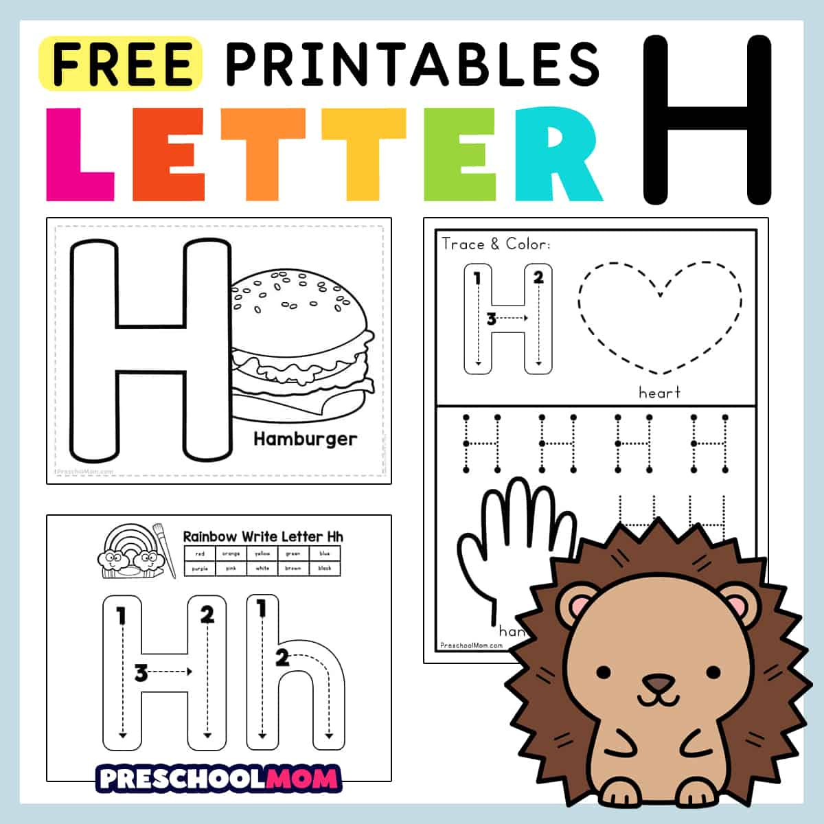 Letter H Preschool Printables - Preschool Mom with Printable Alphabet Letter H