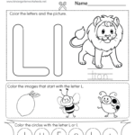 Letter L Coloring Worksheet   Free Printable, Digital, & Pdf For Printable Alphabet Letter L