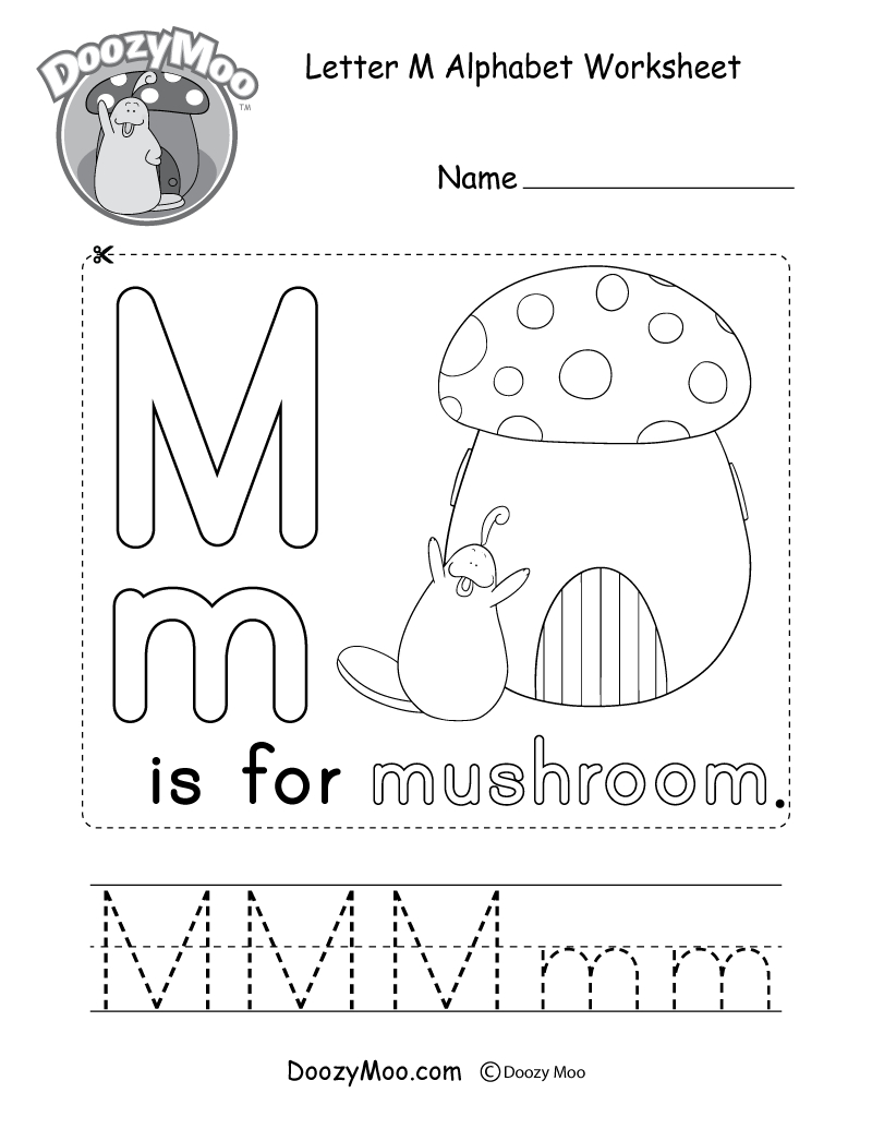 Letter M Alphabet Activity Worksheet - Doozy Moo throughout Printable Alphabet Letter M