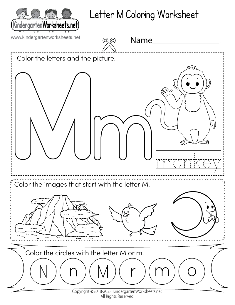 Letter M Coloring Worksheet - Free Printable, Digital, &amp;amp; Pdf throughout Mr Printable Alphabet Coloring Pages