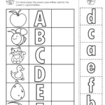 Letter Match: Upper And Lower Case Letters Throughout Cut And Paste Alphabet Match Free Printable