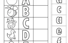 Letter Match: Upper And Lower Case Letters throughout Cut and Paste Alphabet Match Free Printable