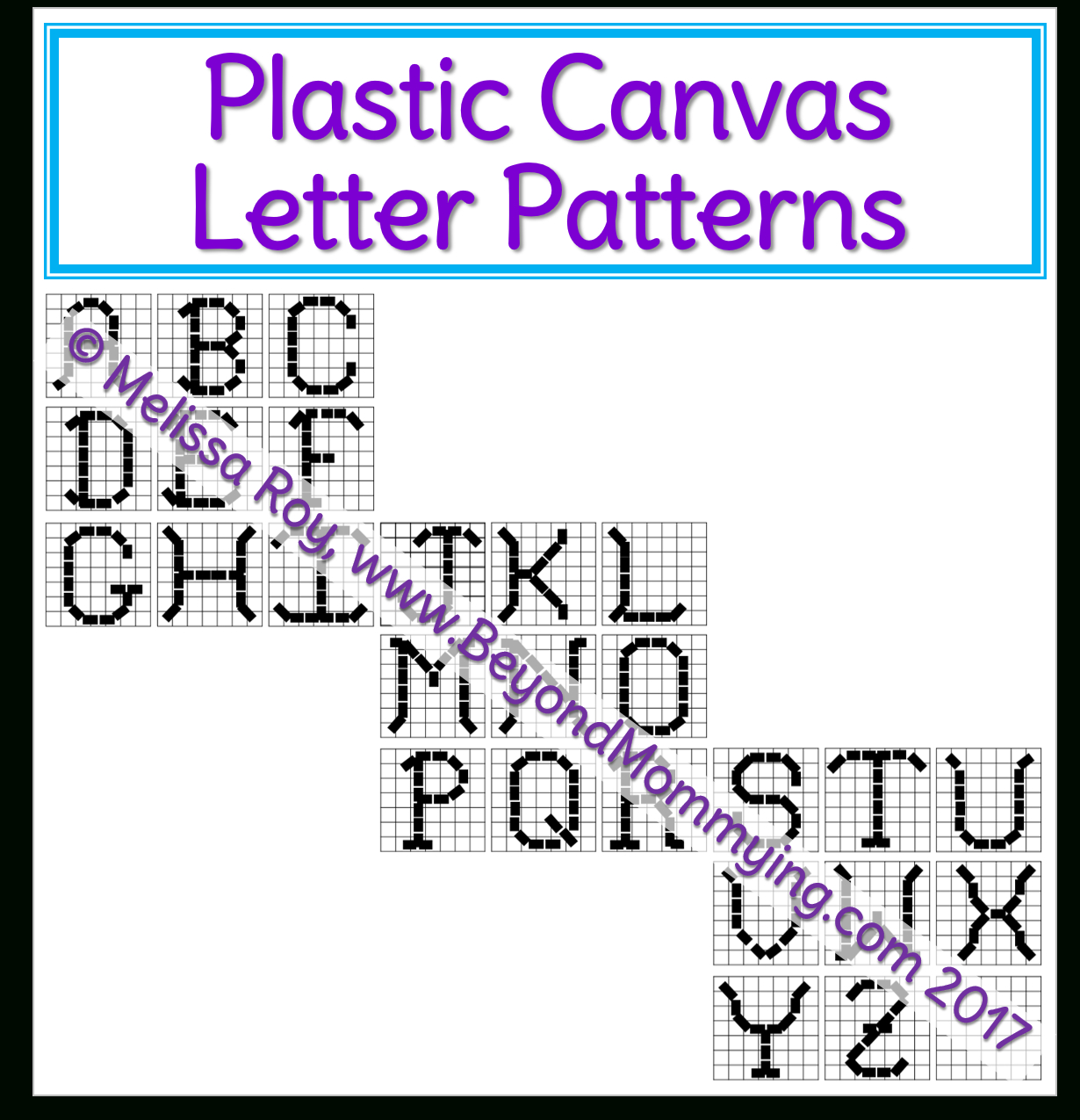 Letter Patterns For Plastic Canvas regarding Free Printable Plastic Canvas Alphabet Patterns