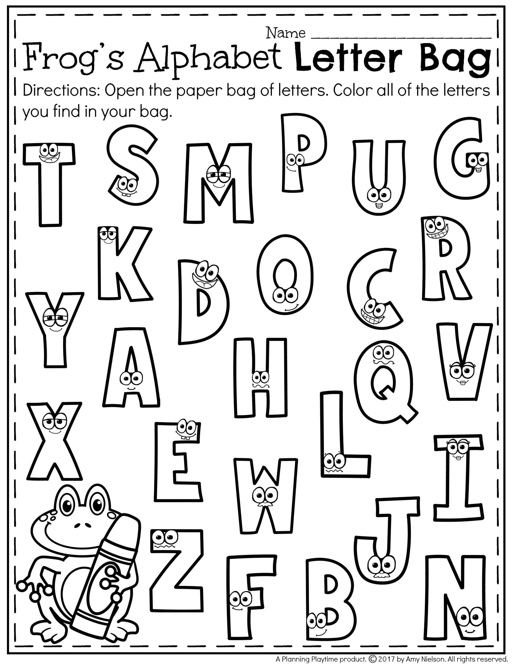 Letter Recognition Worksheets - Planning Playtime pertaining to Free Printable Alphabet Recognition Worksheets