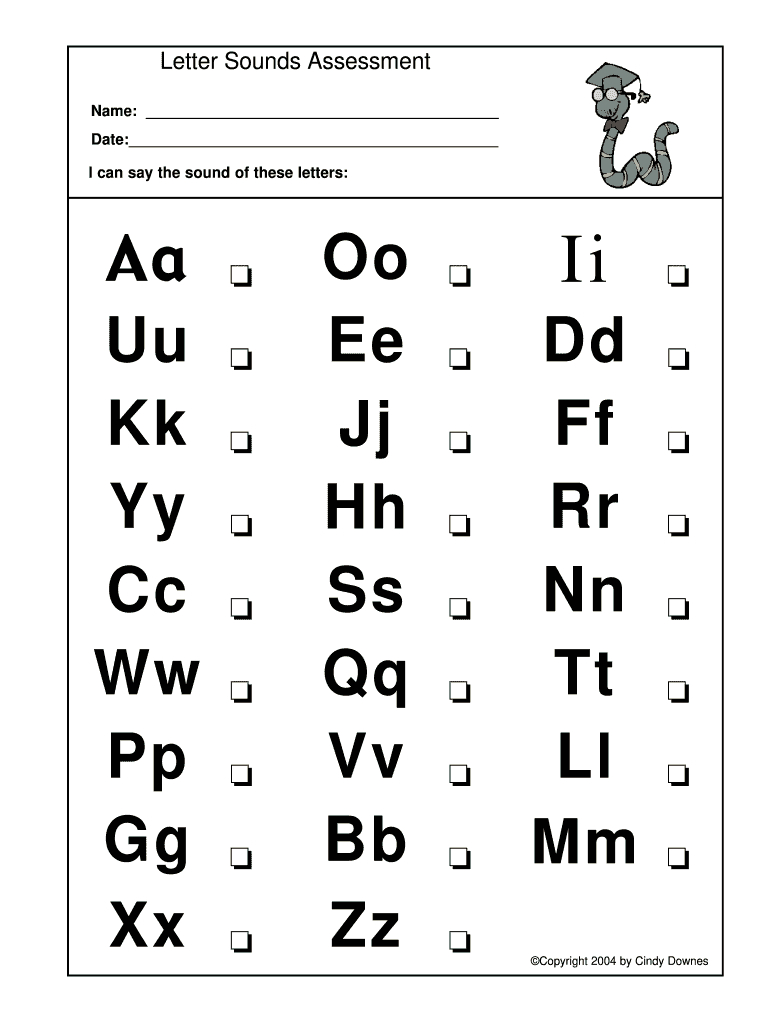 Letter Sound Assessment Printable - Fill Online, Printable intended for Free Printable Alphabet Assessment