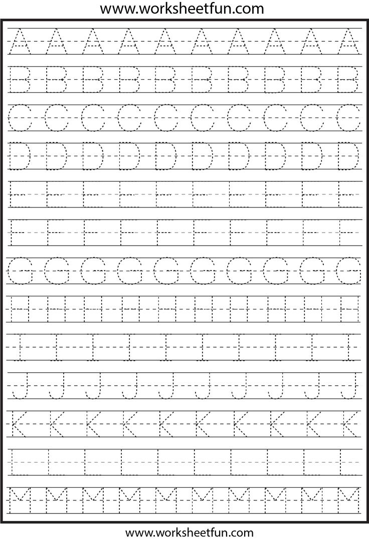 Letter Tracing – 2 Worksheets / Free Printable Worksheets throughout Alphabet Handwriting Worksheets Free Printable