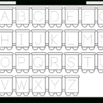 Letter Tracing Worksheet – Train Theme / Free Printable Worksheets In Free Printable Alphabet Writing Templates