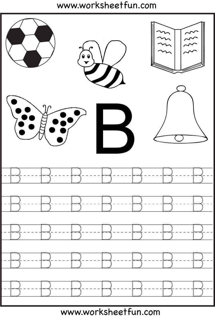 Letter Tracing Worksheets For Kindergarten – Capital Letters for Alphabet Free Printable Preschool Worksheets Tracing Letters