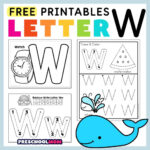 Letter W Preschool Printables   Preschool Mom Inside Big Printable Alphabet Letters W
