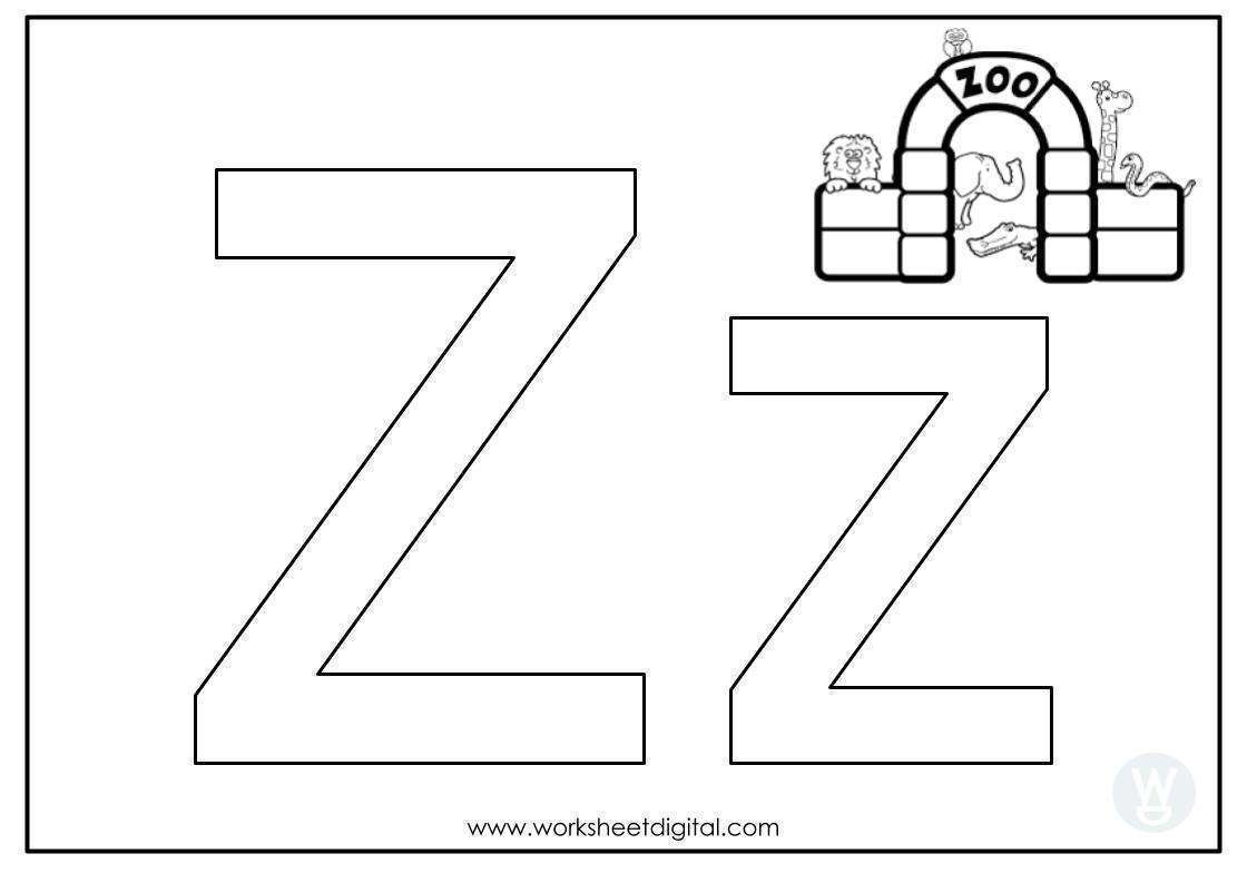 Letter Z Worksheet - Worksheet Digital | #1 Teacher-Made Resources with regard to Big Printable Alphabet Letters Z