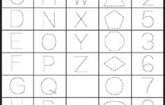 Letters, Numbers And Shapes Tracing Worksheets / Free Printable inside Printable Alphabet Letters and Numbers