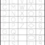 Letters, Numbers And Shapes Tracing Worksheets / Free Printable Pertaining To Printable Alphabet And Numbers