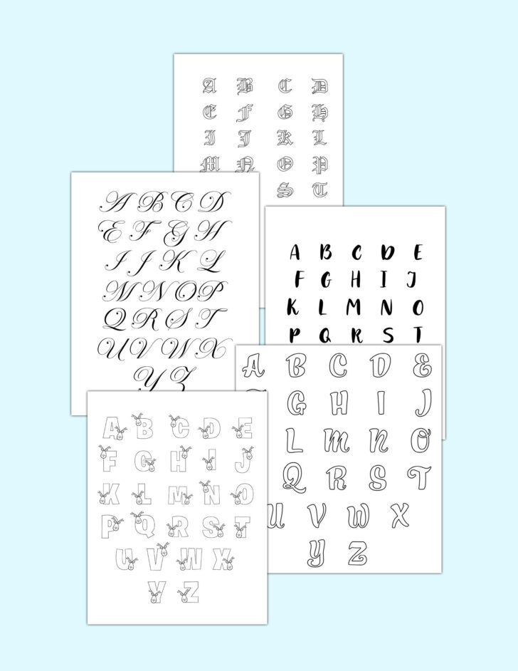 Free Printable Fonts Alphabet