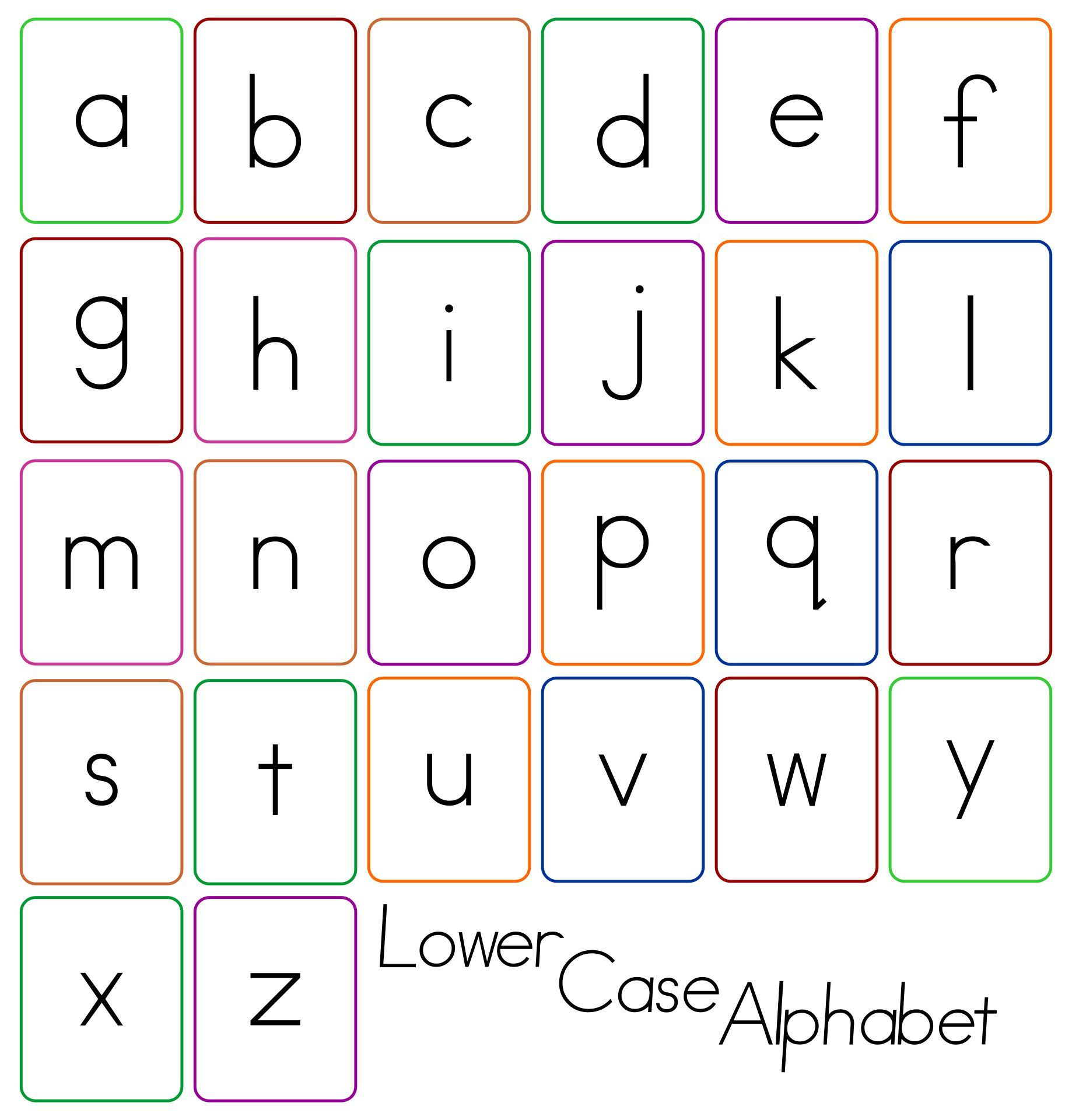 Lower Case Alphabet Flash Cards - 10 Free Pdf Printables for Free Printable Printable Lower Case Alphabet Flash Cards