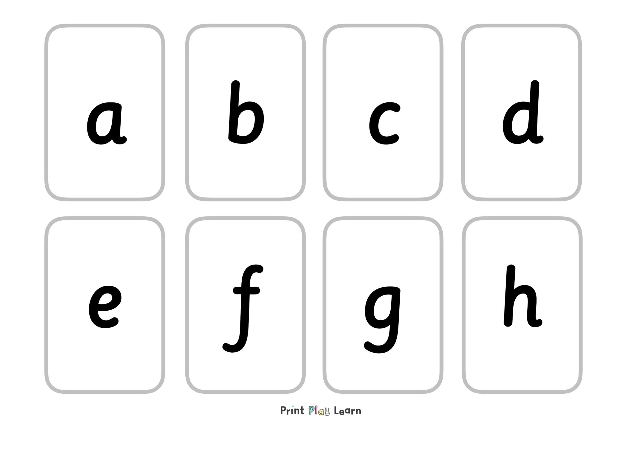 Lower Case Lettering Alphabet A-Z - Printable Teaching Resources for Lower Case Alphabet Chart Printable