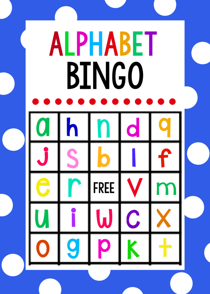 Alphabet Bingo For Kindergarten