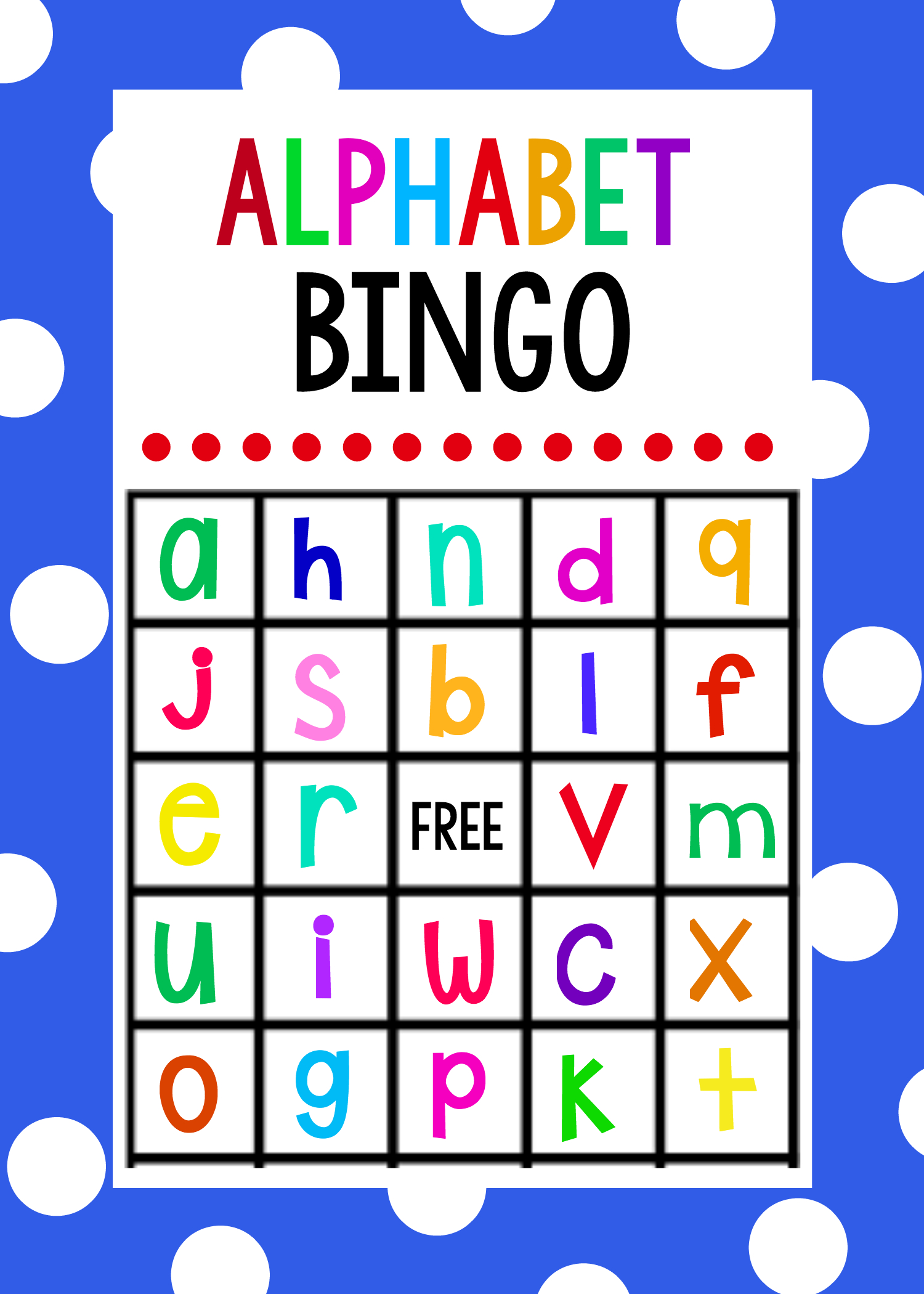 Lowercase Alphabet Bingo Game - Crazy Little Projects with regard to Lower Case Alphabet Bingo Printable