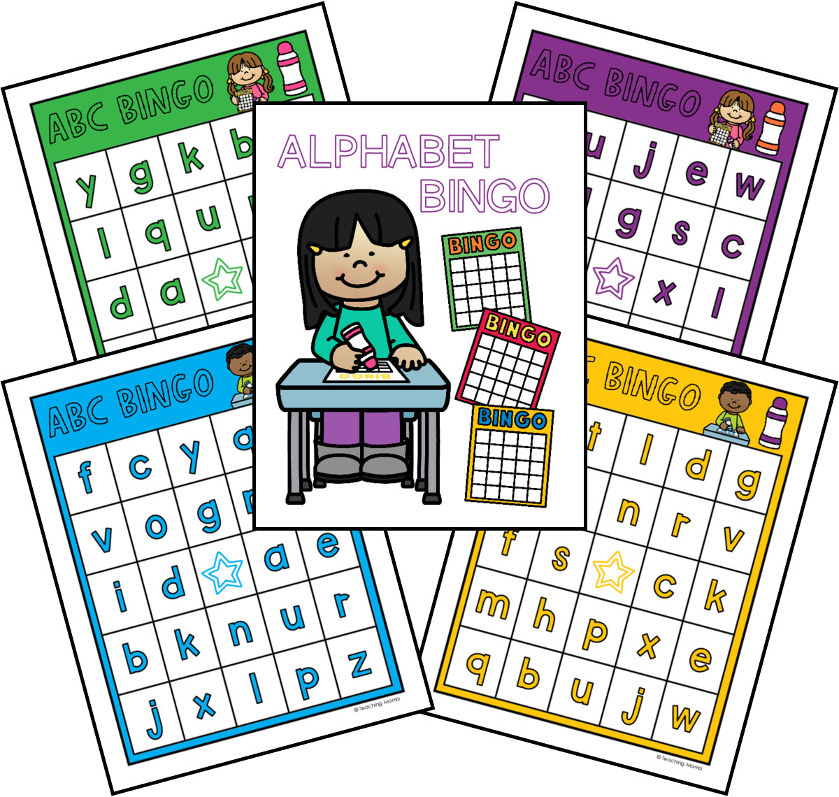 Lowercase Alphabet Bingo Game - Teaching Mama within Lower Case Alphabet Bingo Printable