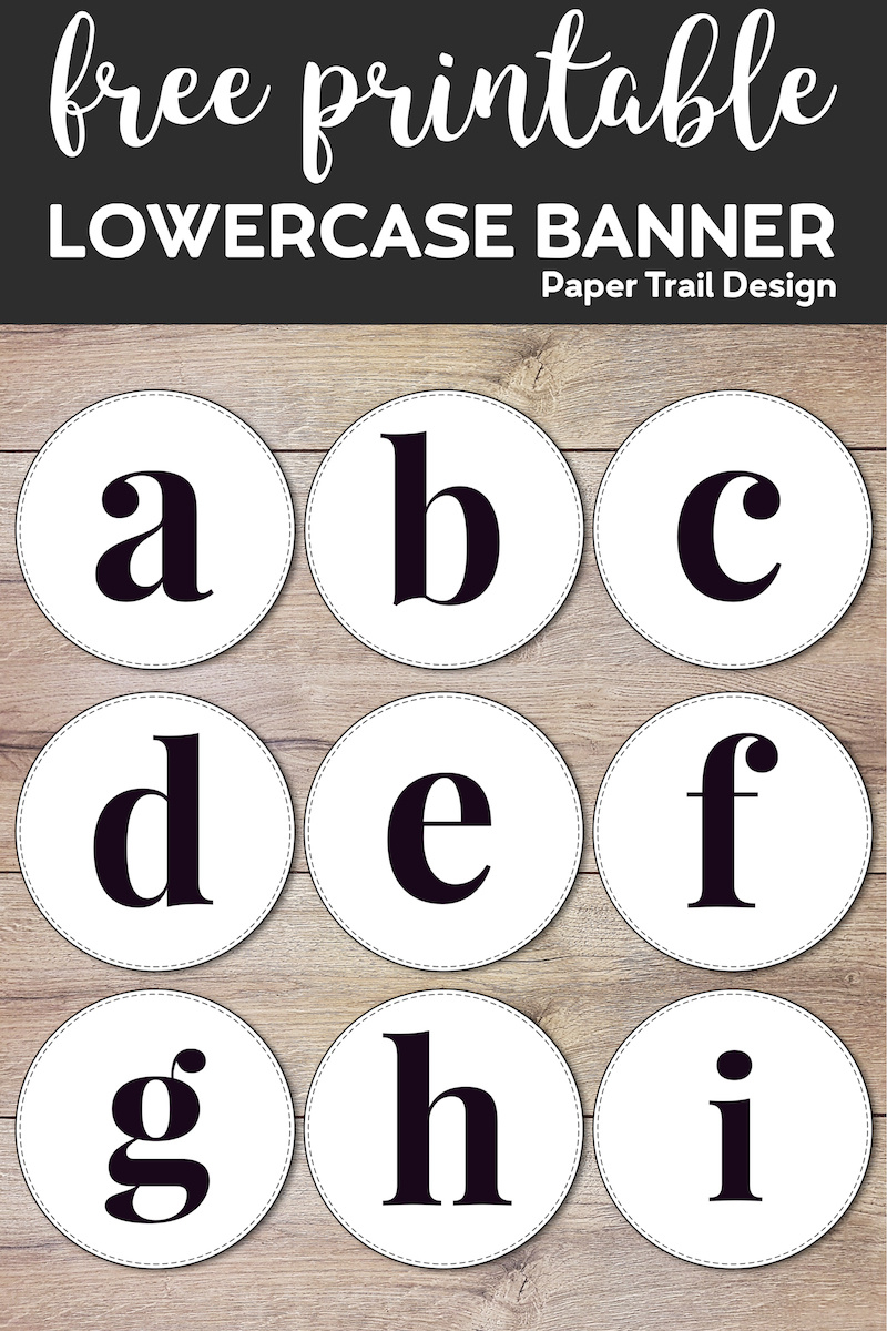 Lowercase Alphabet Letters Banner Printable - Paper Trail Design in Alphabet In Circles Printable