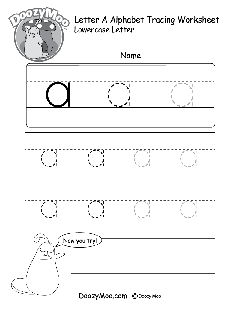 Lowercase Letter Tracing Worksheets (Free Printables) - Doozy Moo within Free Lower Case Alphabet Printable