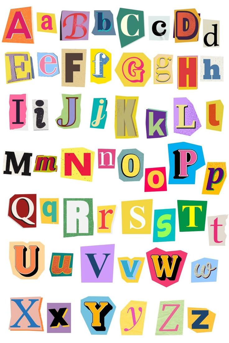 Magazine Letters A-Z inside Free Printable Scrapbook Letters Alphabet