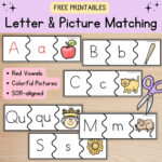 Match The Letters With Pictures   Free Printables   Literacy Learn Pertaining To Alphabet Matching Free Printable