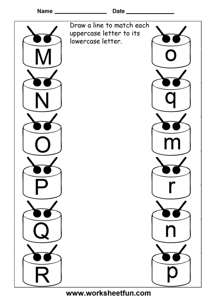 Alphabet Upper and Lower Case Matching Printable