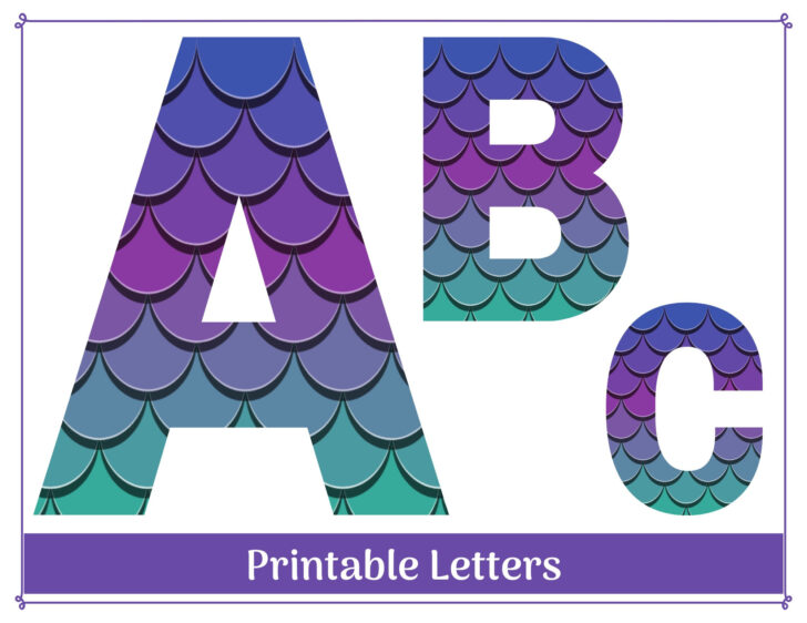 Printable Mermaid Alphabet Letters