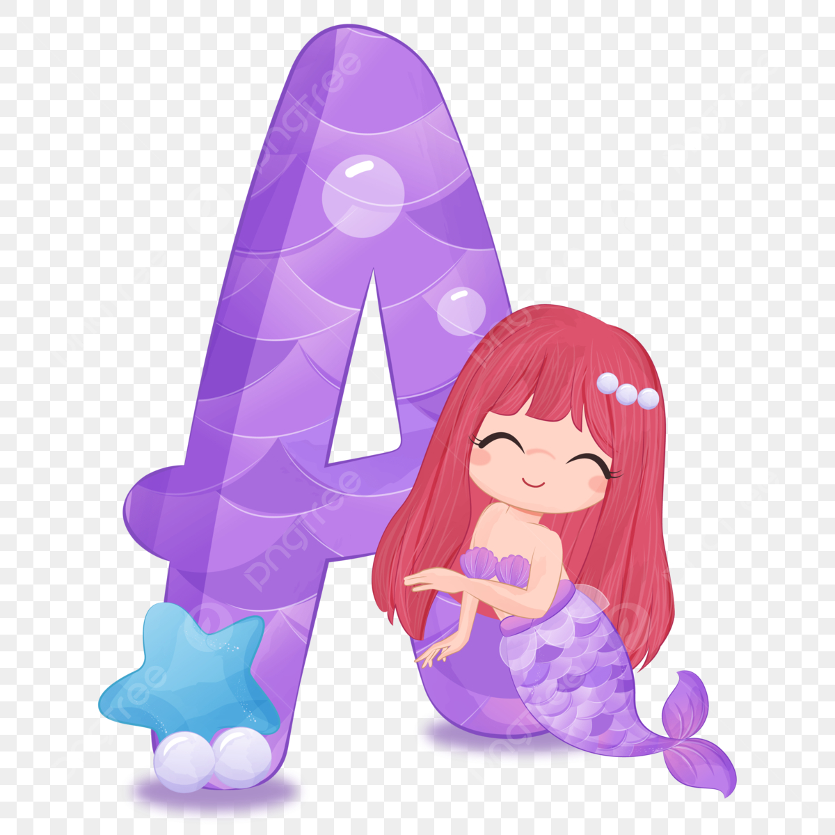 Mermaid Decoration Vector Art Png, Cute Mermaid Alphabets For within Printable Mermaid Alphabet Letters