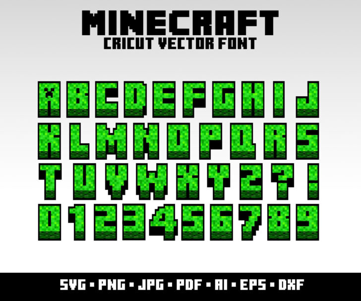 Printable Alphabet Minecraft Font