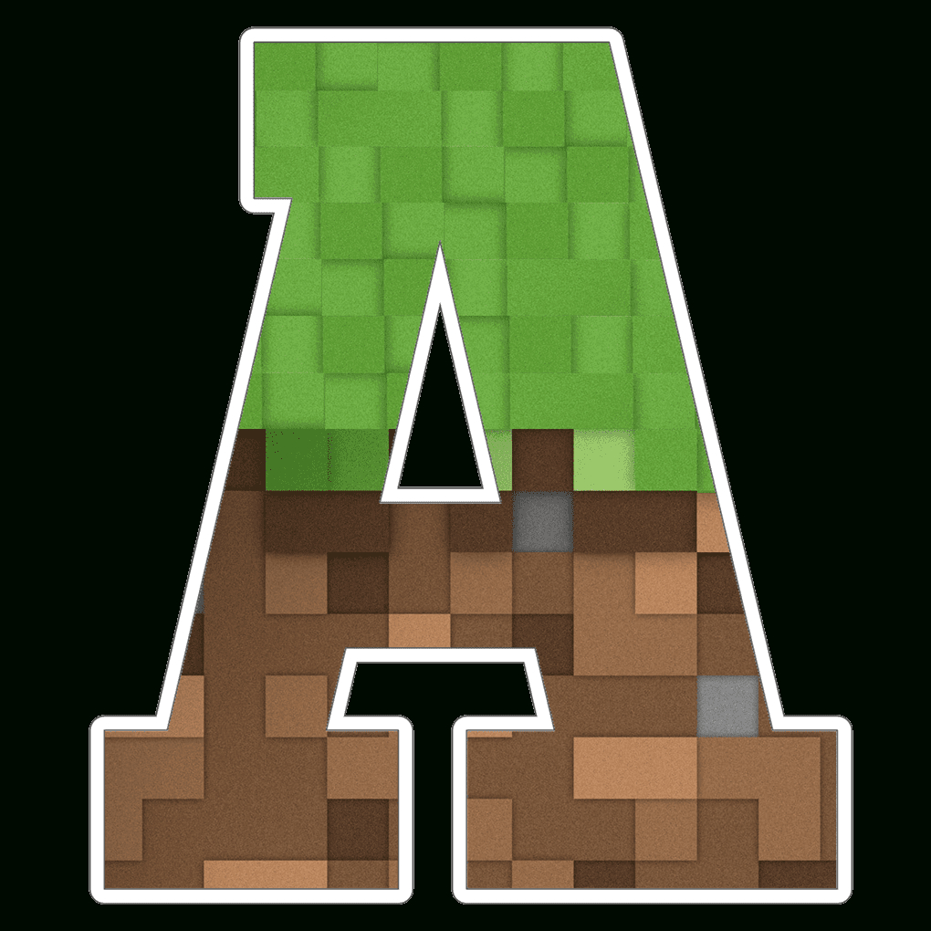 Minecraft Alphabet Letters Png throughout Printable Alphabet Minecraft Font