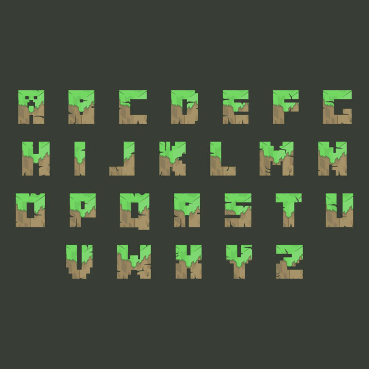 Free Printable Minecraft Alphabet Letters