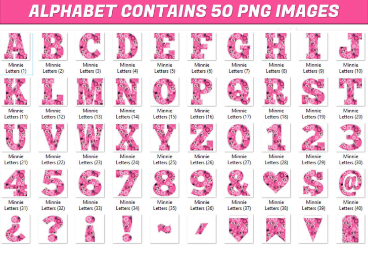 Free Printable Minnie Mouse Alphabet Letters