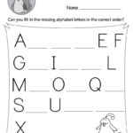 Missing Letter Worksheets (Free Printables)   Doozy Moo Pertaining To Printable Alphabet Writing Worksheets