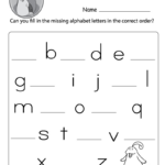 Missing Letter Worksheets (Free Printables)   Doozy Moo With Printable Alphabet Worksheets For 2 Year Olds