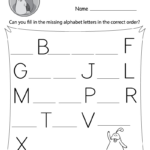 Missing Letter Worksheets (Free Printables)   Doozy Moo Within Alphabet Letter Worksheets Printable